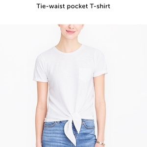 Jcrew Front Tie T-Shirt - white